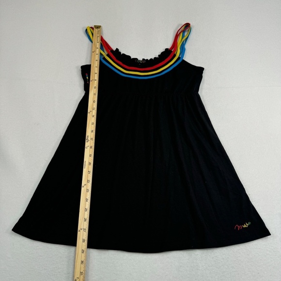 Coogi Babydoll Sleeveless Top Womens Size Medium Black Red Yellow Blue - Picture 9 of 12